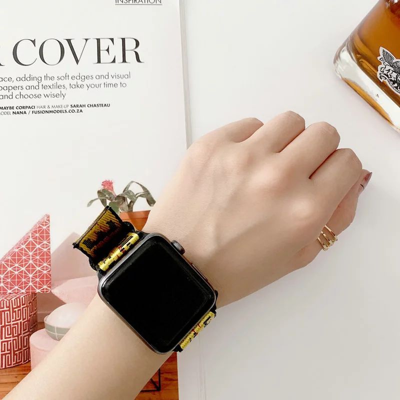 Strap Apple Watch Strap Iwatch Tali Apple Watch Nylon Apple Watch 4 5 6 SE