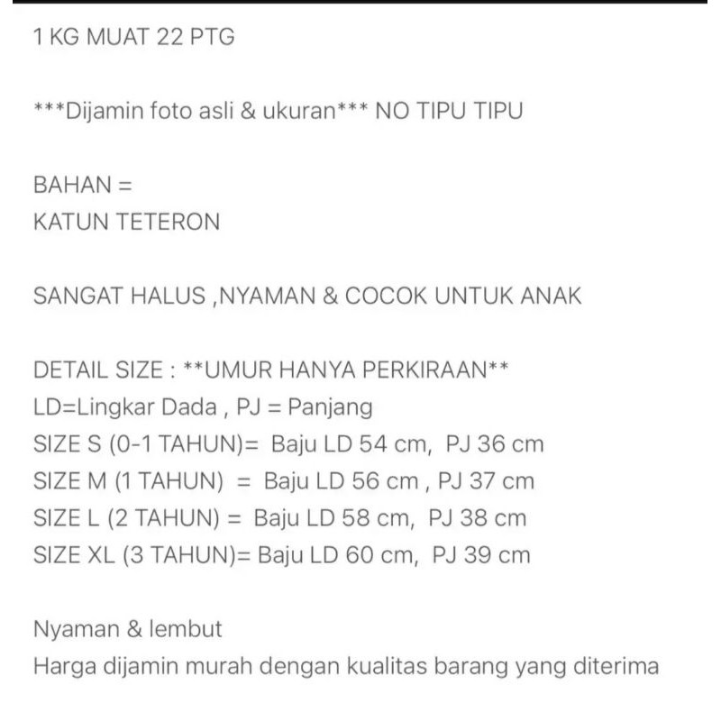 kaos anak perempuan