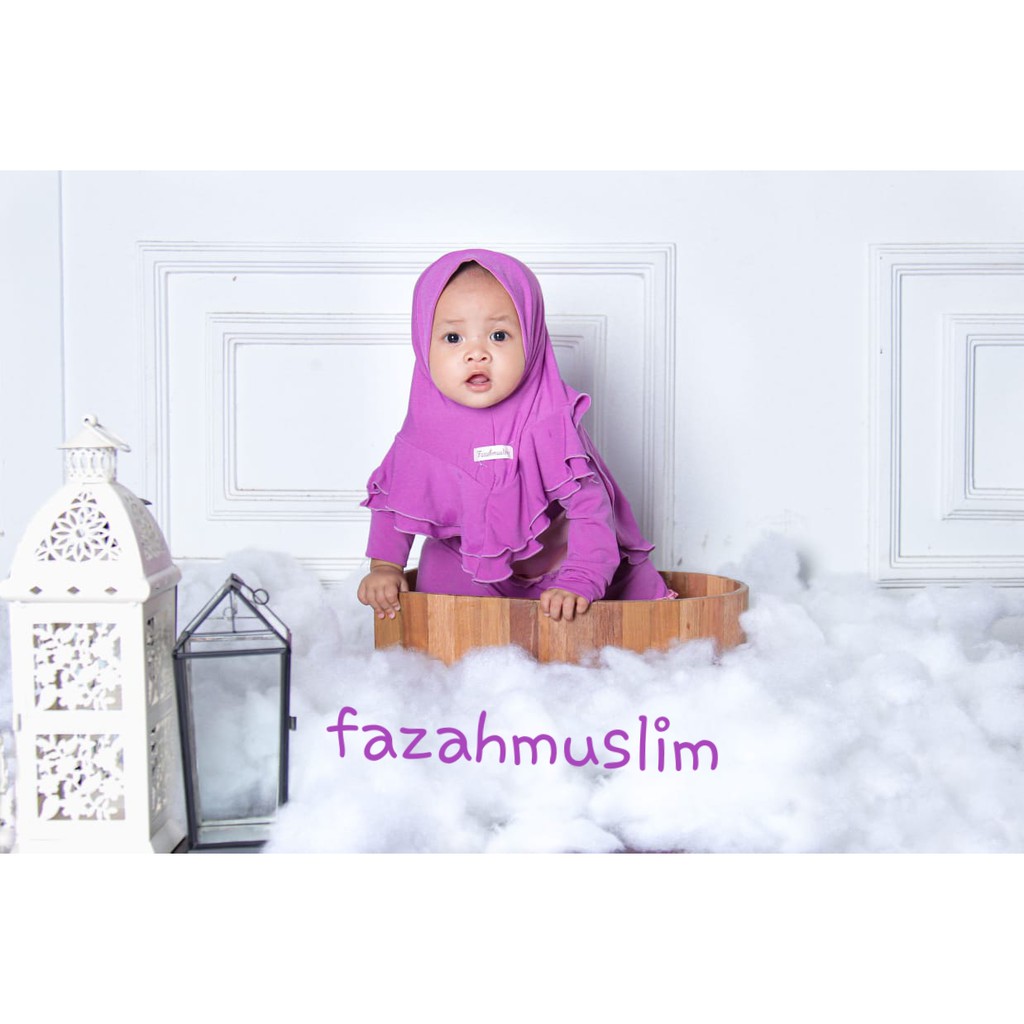 Gamis Anak Bayi/ baju muslim bayi perempuan bahan jersey premium stella