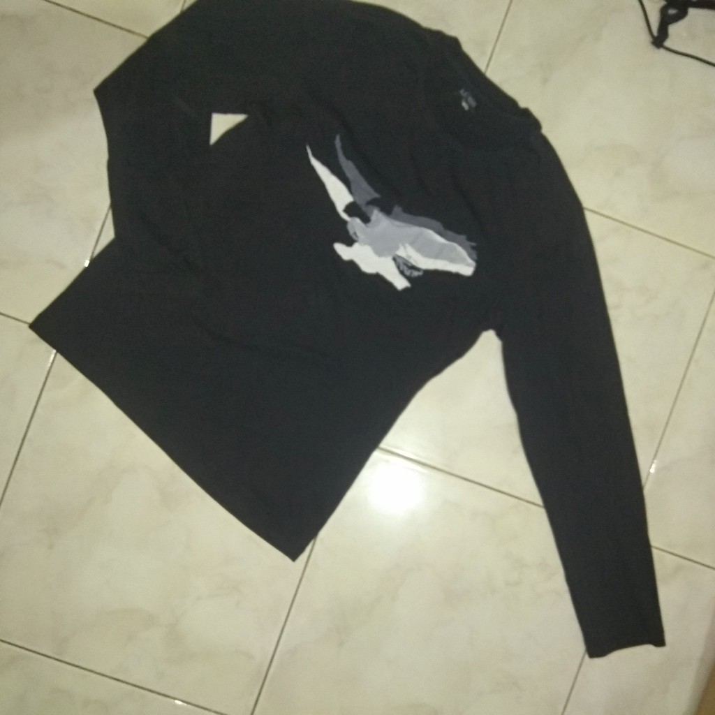 Long sleeve ARMANI JEANS Ori lengan panjang kaus kaos shirt pria wanita