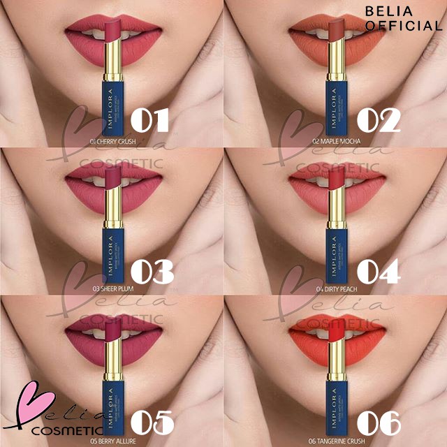 ❤ BELIA ❤ Implora (✔️BPOM) Intense Matte Lipstick Long Lasting Finish | lipstik mate implora