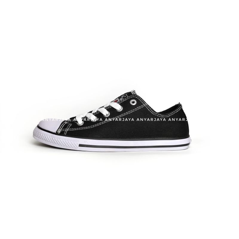 Sepatu Motix Slim Low Black White Original