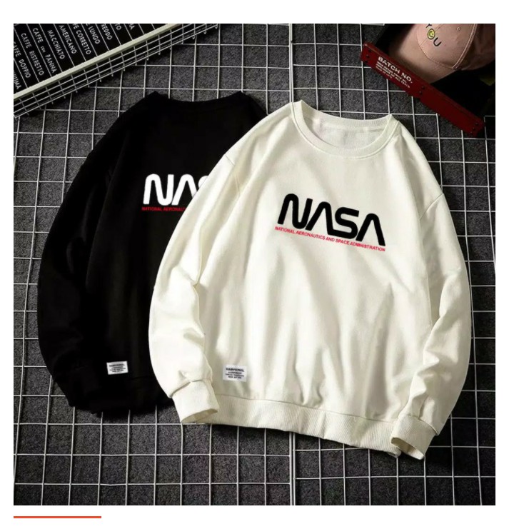 SWEATER UNISEX NASA SIMPLE TEXT TEBAL PREMIUM TERBARU,