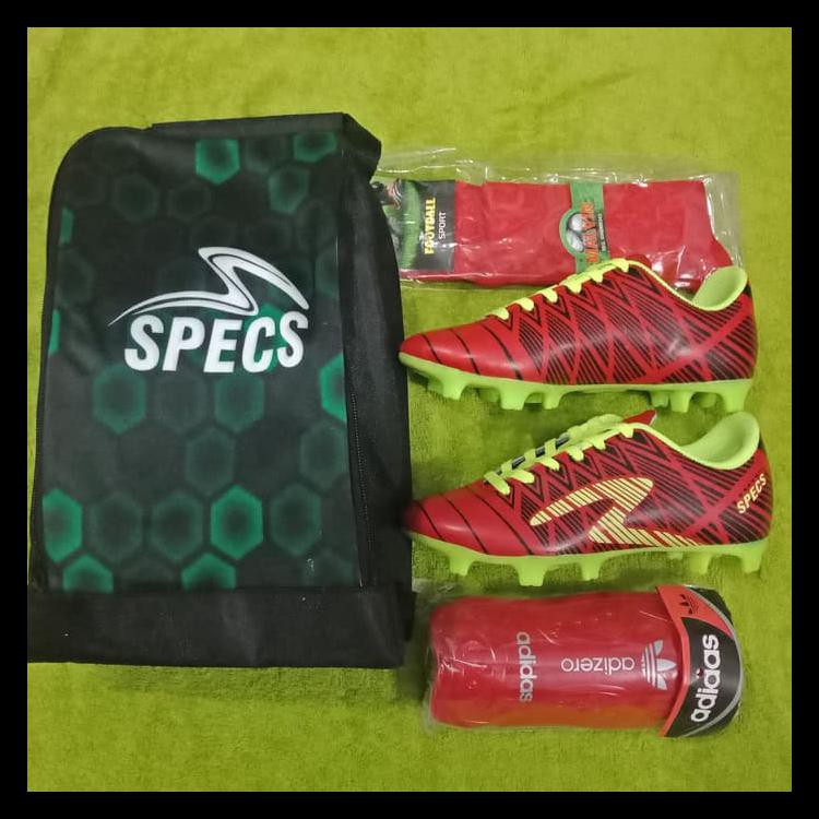 PRODUK BAIK PAKET KOMPLIT SEPATU BOLA ANAK SPECS KUALITAS GRAD ORI - HITAM, 35 PRODUK KEREN