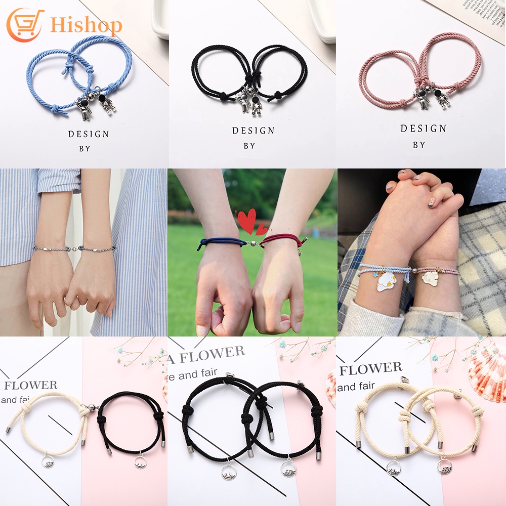 Magnet Couple Bracelets Astronaut Cartoon Animal Bracelet for Women Fashion Jewelry Accessories