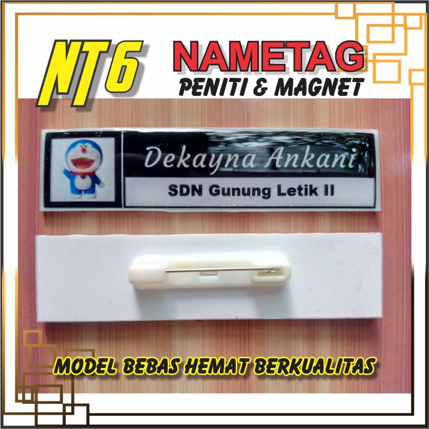 

Name Tag /Nama Dada/Papan Nama-Akrilik Custom Satuan-Proses Cepat