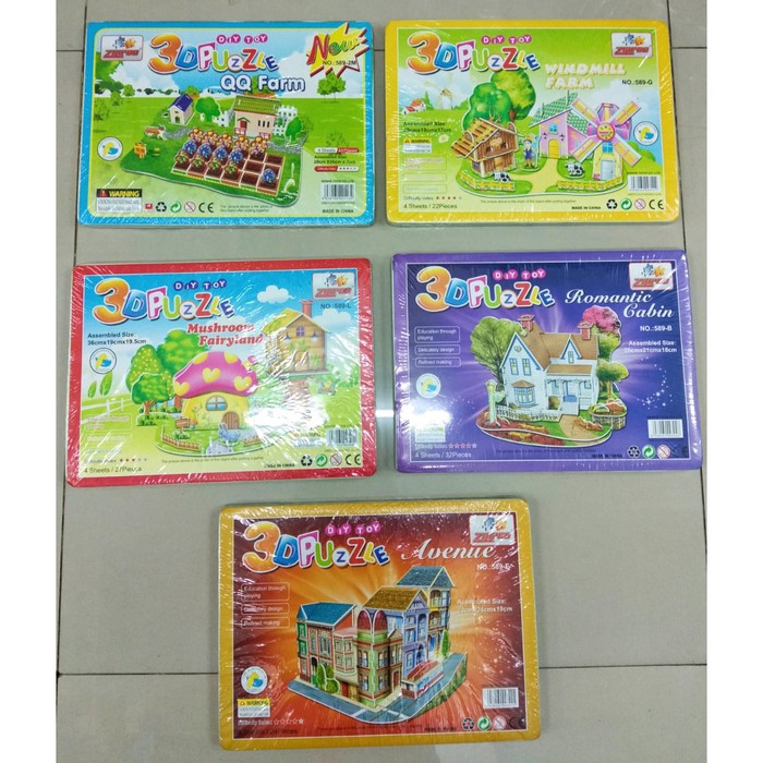 Doky Puzzle 3D Paradise Series Children Education Toy Mainan Edukasi