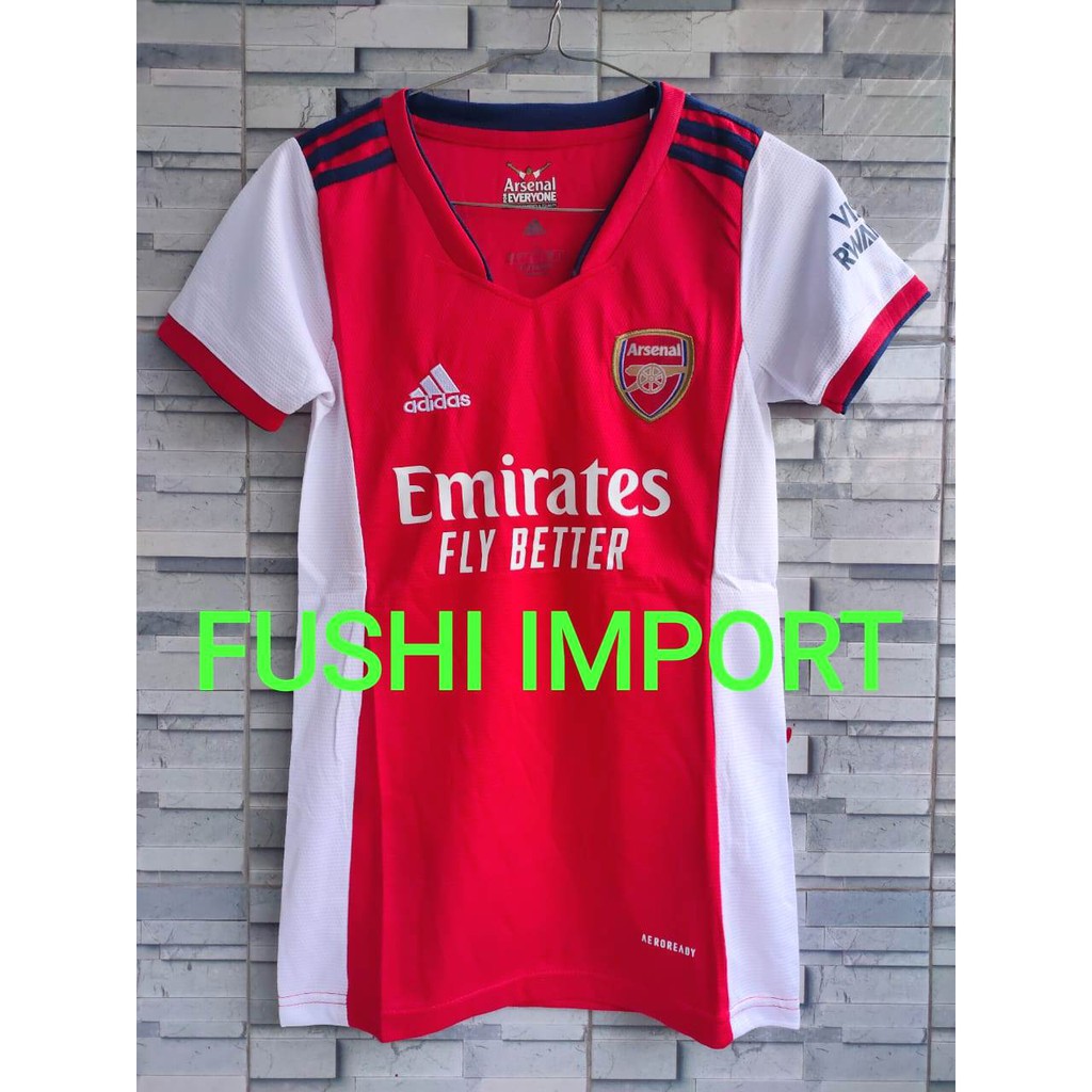 HQ JERSEY BOLA LADIES CEWEK ARSENALL HOME 2021-2022 GO HQ IMPORT