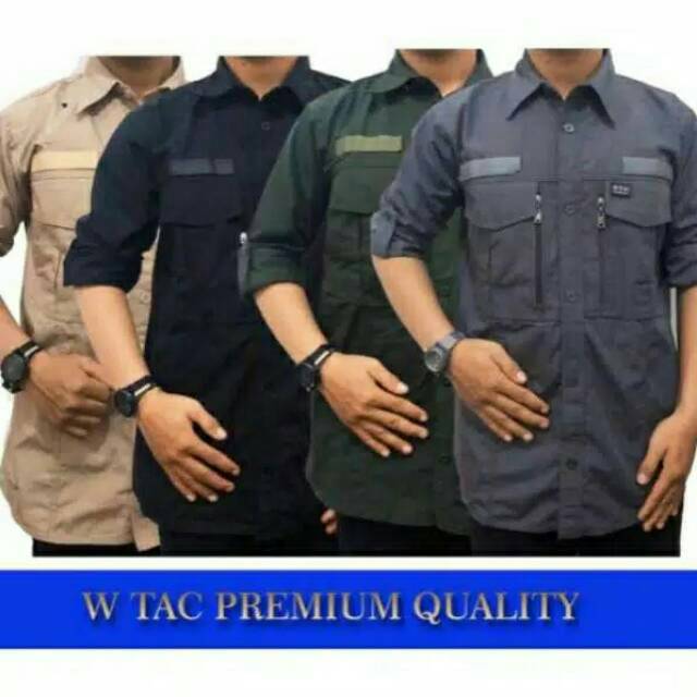 Baju tactical model w tac tangan panjang
