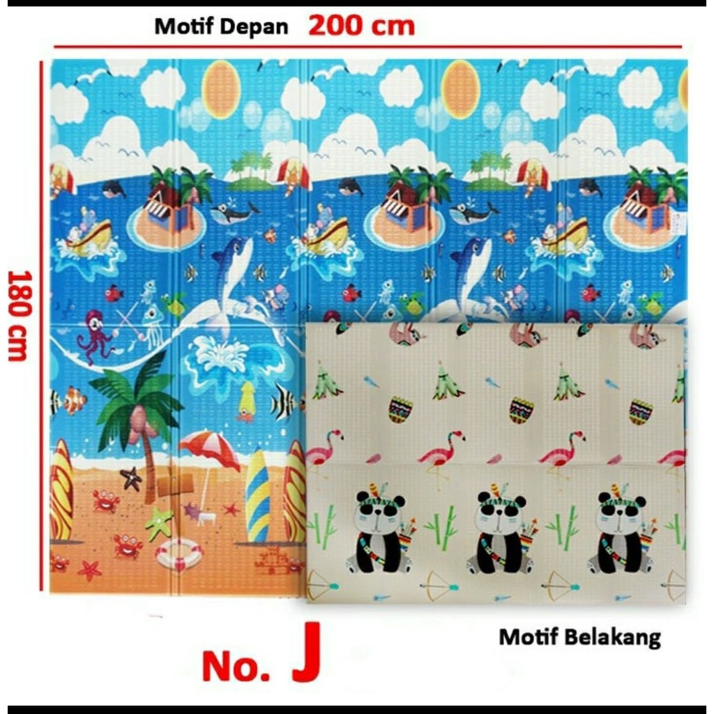 SPEEDS Karpet Lipat Playmat Bayi Karpet Bayi 180x200 cm Matras Bayi Playmat Foam Lipat