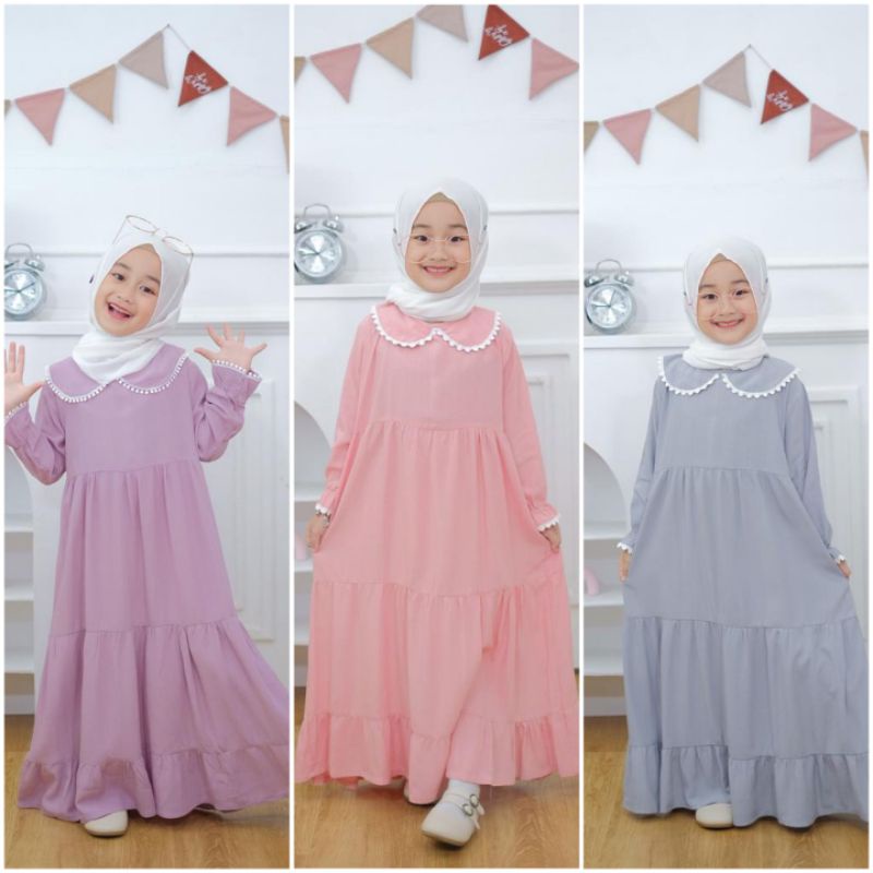 Gamis Aisha Gamis Anak Neeca Kiddos Pilihan Warna