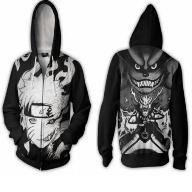 jaket anime naruto fullprint kyubi