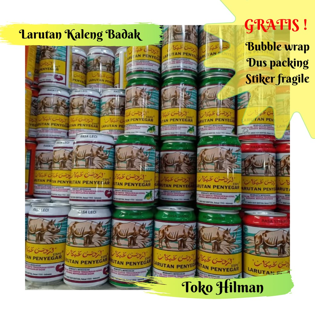 

Larutan Penyegar Kaleng Badak All Varian Jambu, Melon, Leci dan Jeruk 320ml