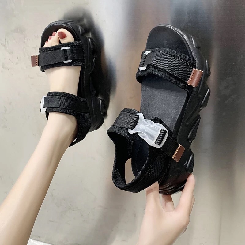 SALE  LOKAL AXELINE Sandal Wedges Wanita Platform Korea AGATHA BM501