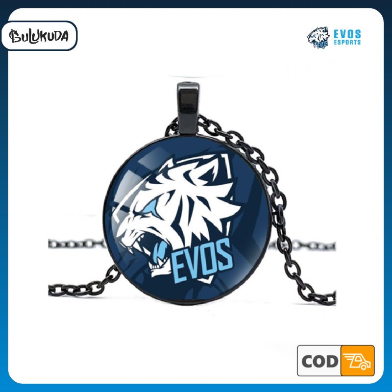 [COD] Kalung E-Sport EVOS Liontin Kaca Bulat | Kalung evos mobile legend | Fanny Lancelot Nana Angela RRQ Odette