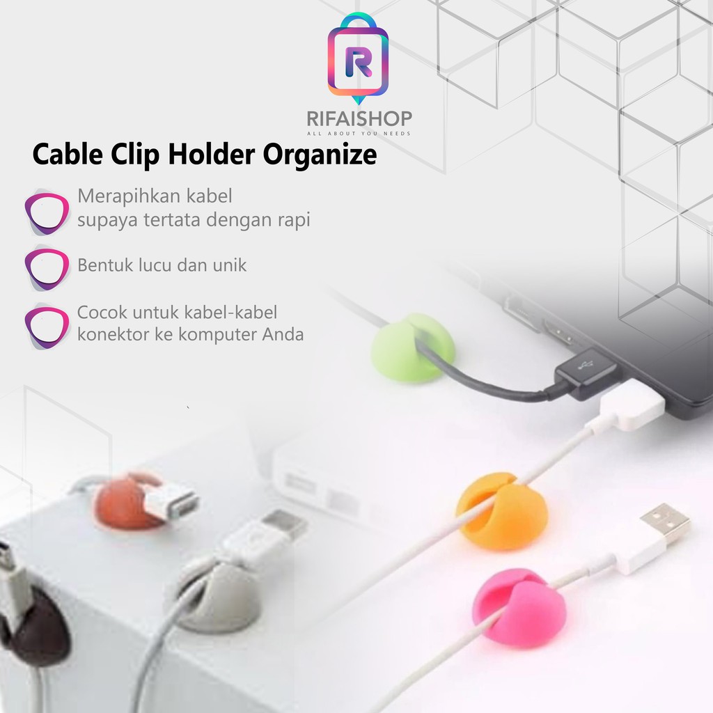 KLIP PERAPIH Kabel holder Charger USB / Clip Holder Organize