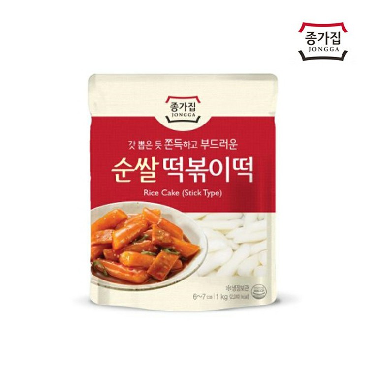 

Jonggajib Teokpokki Rice Cake Stick Type 1kg - Kue Beras Original Tanpa Saus - Made In Korea