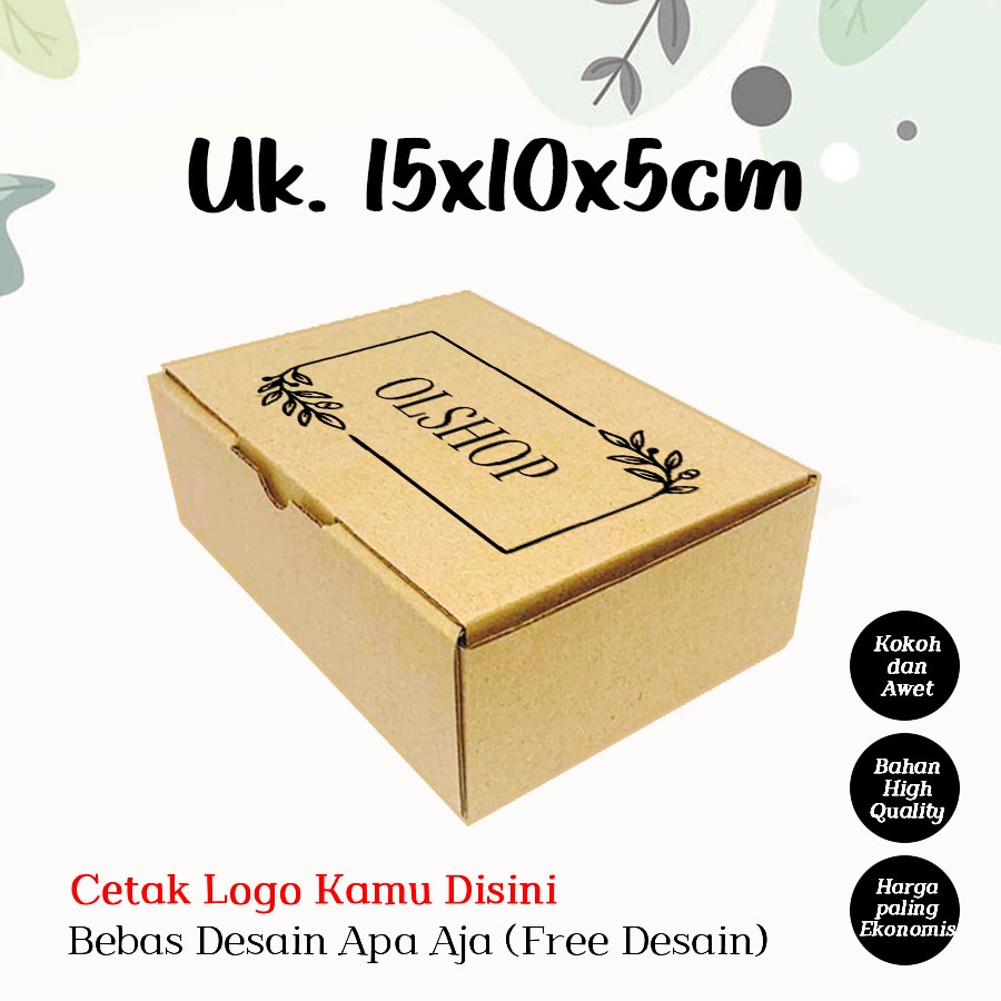 

(+SABLON) Kardus Custom Uk. 15x10x5 CM / Kardus Packing Olshop Aksesoris Souvenir Wedding / Dus Box Gift Packaging Online Shop Bebas Desain