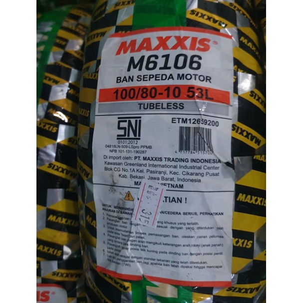Ban MAXXIS 100/80 10 M6106 BAN PIAGGIO ZIP RING 10