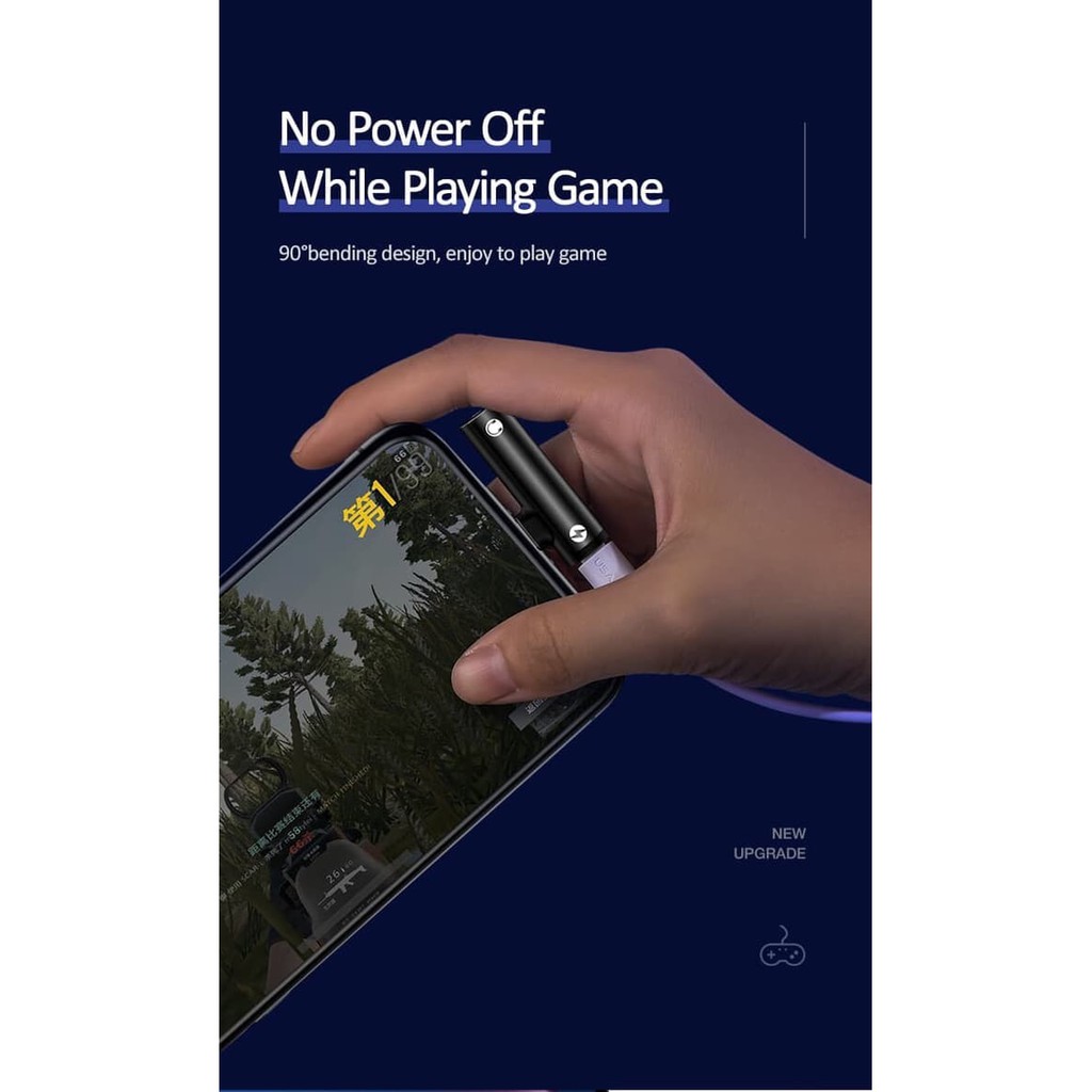 [NEW] USAMS JACK AUDIO TYPE C TO AUX 3 5MM AU07 SHAPE ADAPTER CHARGER 2 IN 1