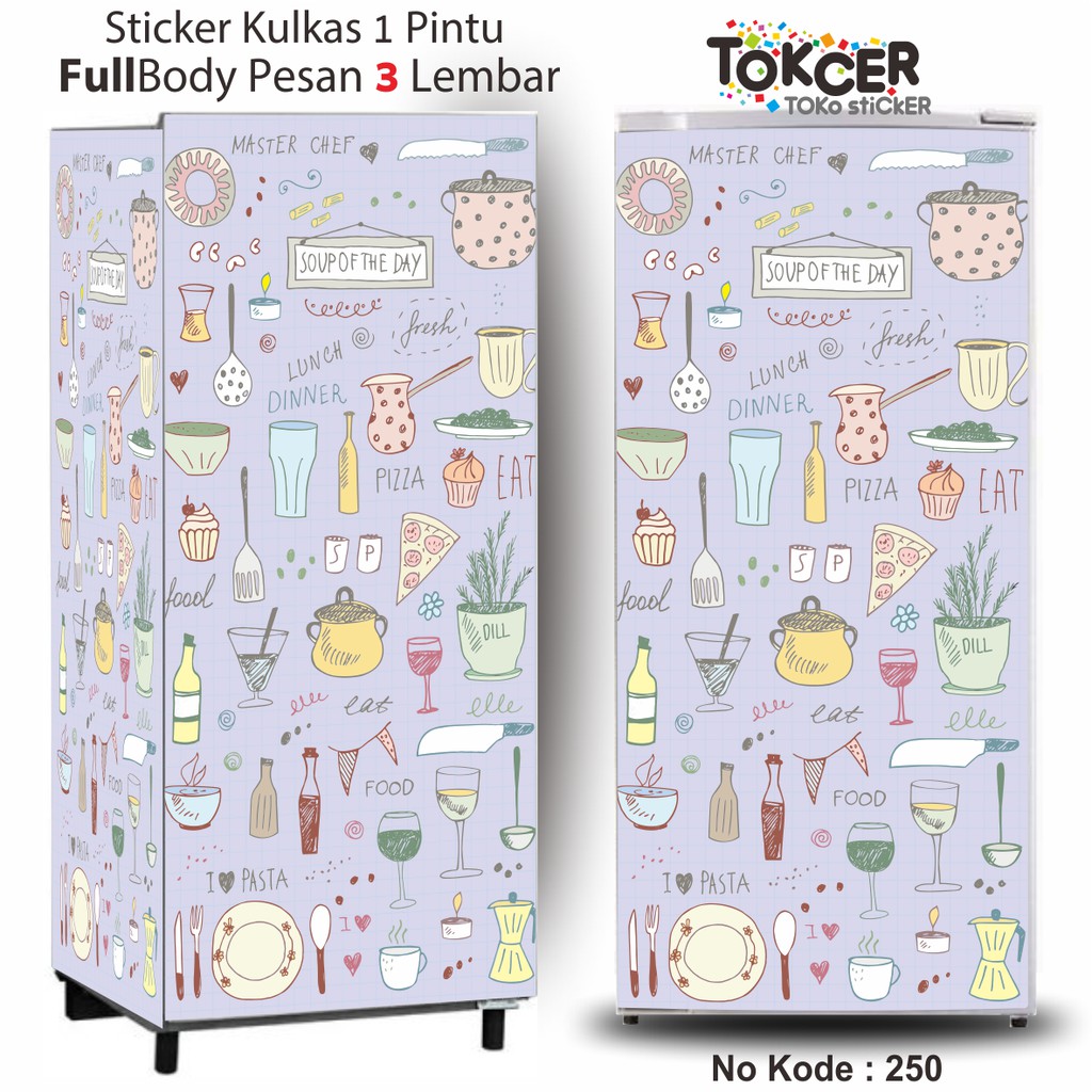 Stiker Kulkas 1  Pintu MasterChef Shabby