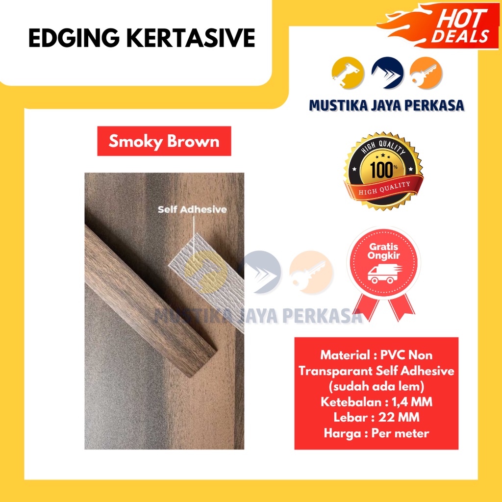 Edging Kertasive PVC Interior Edging HPL List Meja Laci Sticker Adhesive