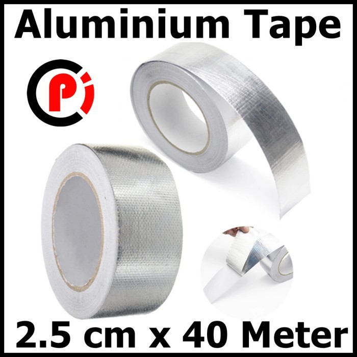 Aluminium Foil Tape Dengan Perekat Ukuran Lebar 2.5 cm Panjang 40Meter