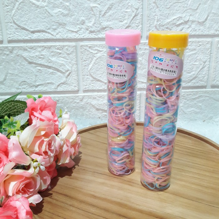 1421 / Karet Jepang ikat rambut / Kemasan botol mini lucu