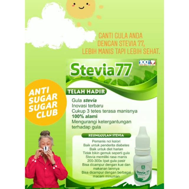 

Gula diet, pemanis rendah kalori stevia77 seven