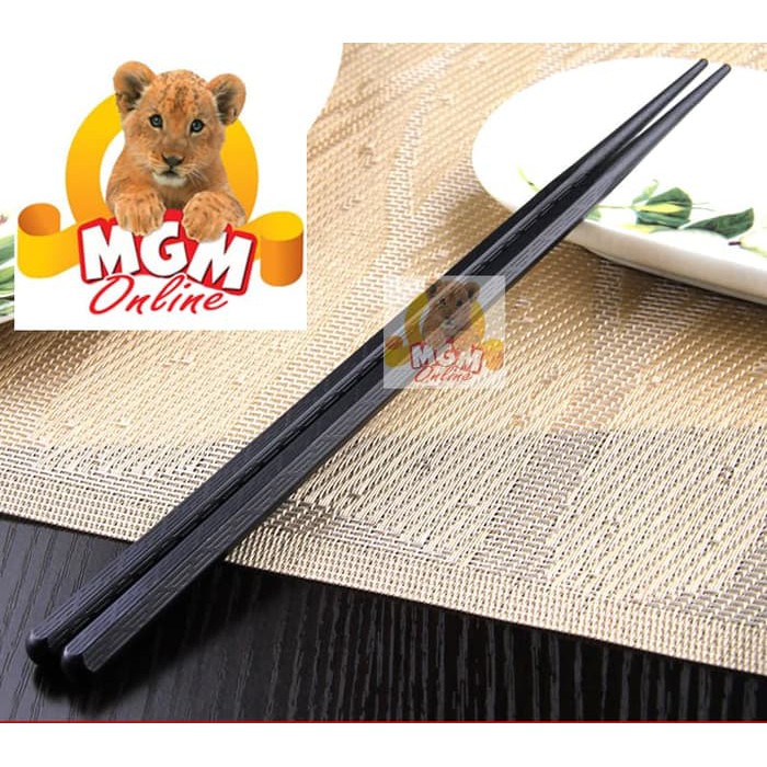 Sumpit Jepang PREMIUM hitam 22CM / Japanese Chopstick PREMIUM 1 pasang