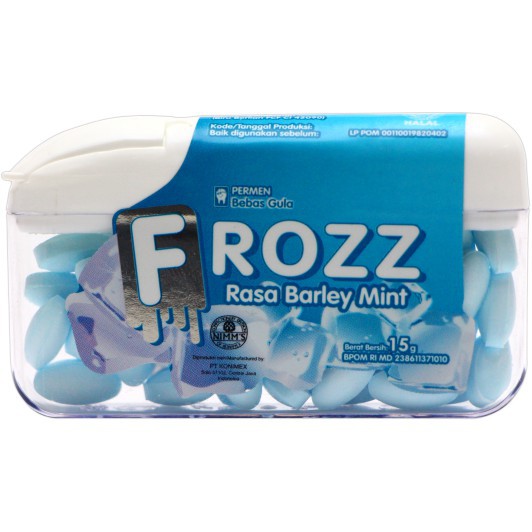 

FROZZ Barley Mint permen bebas gula, rendah kalori & dingin menyegarkan