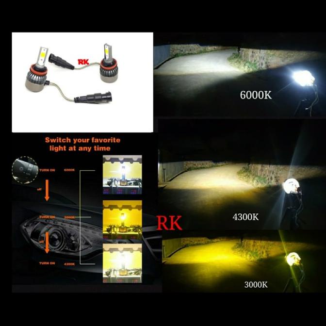 XPANDER FOGLAMP TRIPLE COLOR | H11 LED TIGA WARNA | LED H16 GARANSI