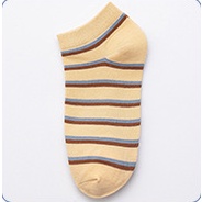 ⭐️𝐈𝐇𝐒 𝟑𝟐𝟐⭐️Kaos Kaki Wanita Motif Catur New Fashion Korean Style Socks Breathable-Krim Garis
