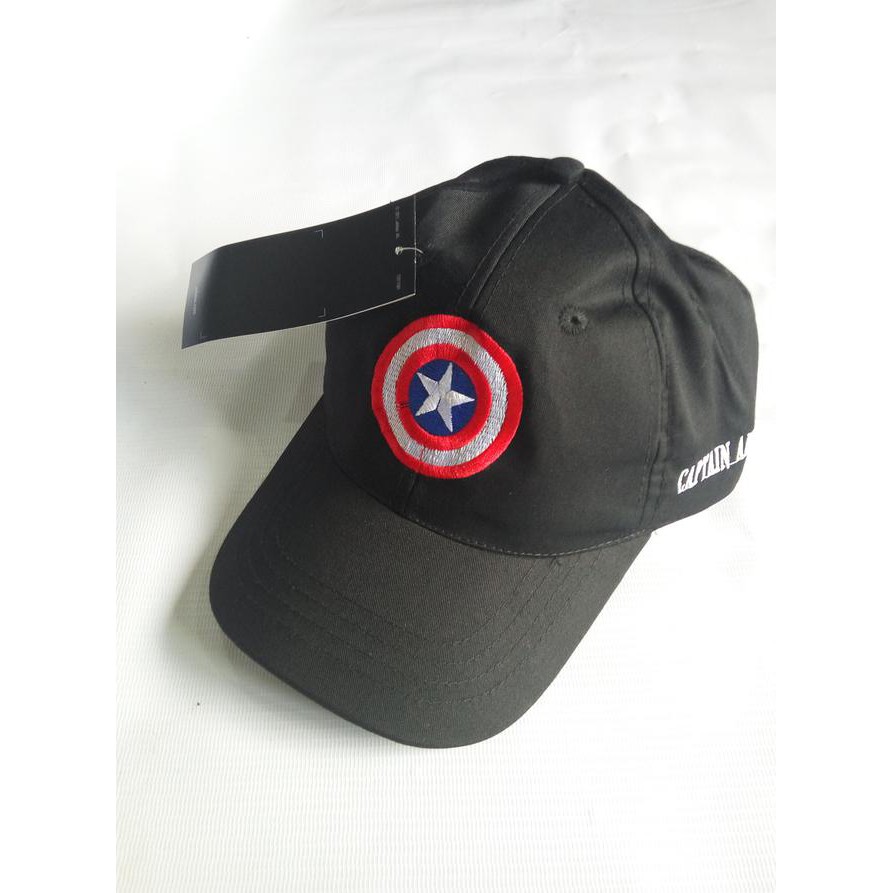 Promo Shopee TOPI BASEBALL CAPTAIN AMERICA PREMIUM BORDIR Terbatas