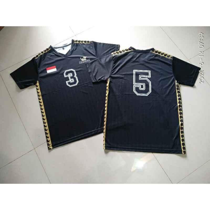 Jersey voli sukun badak lengan hitam