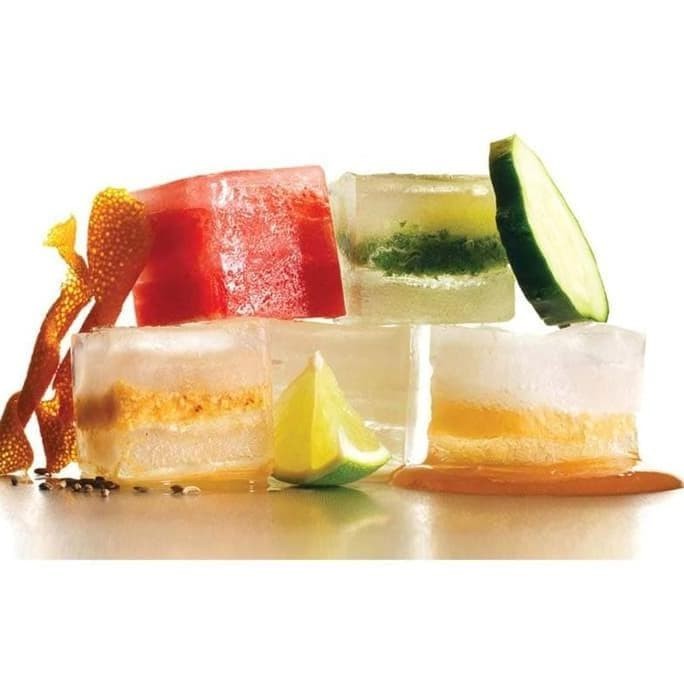 Sale Cetakan Es Batu Kotak 3.5 Cm Hitam Silicone Ice Cube Mold Pudding
