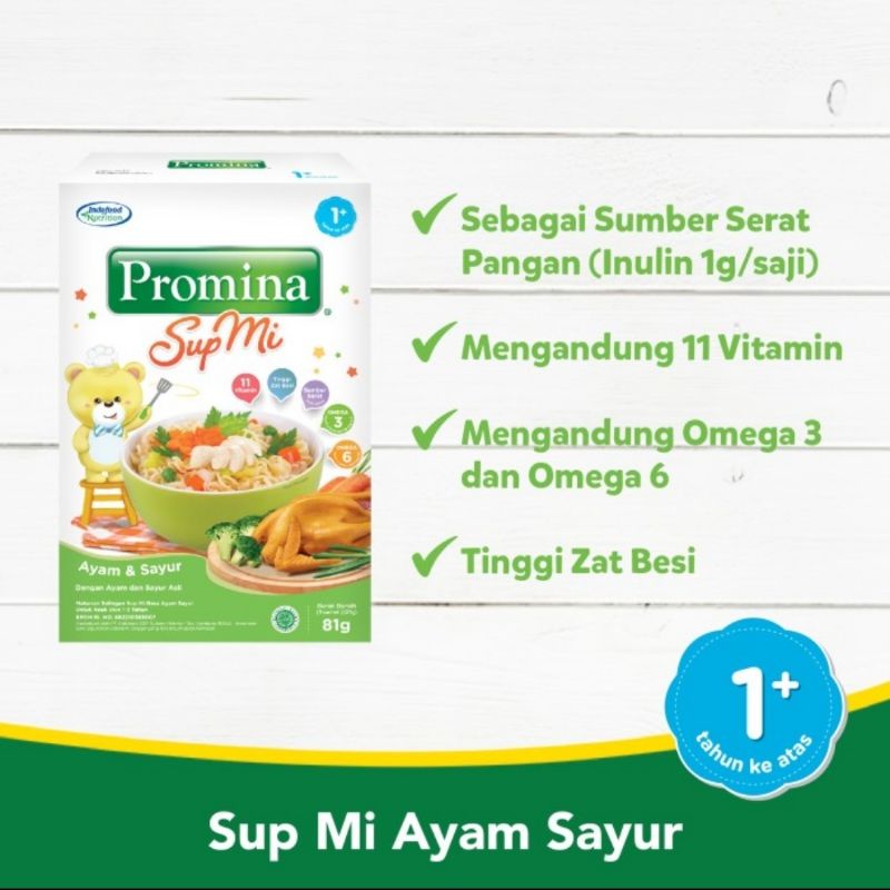 Promina Sup Mi 81gr/Mie Bayi Anak Promina/Makanan Selingan Mie Balita-Ayam & Sayur