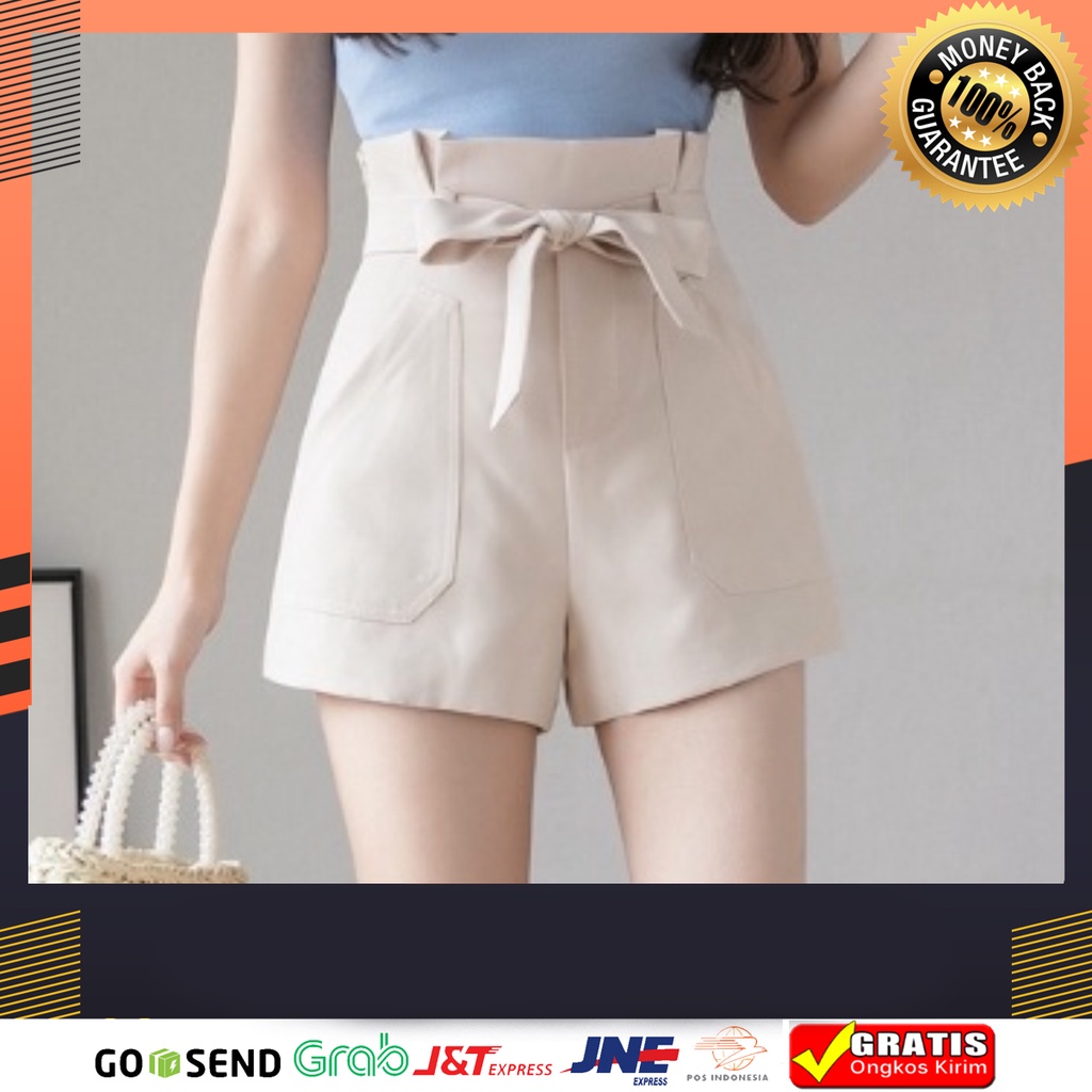 ilook Belt Suit Pants High Waist Chiffon Belt Suit Short Hotpants Belt Suit