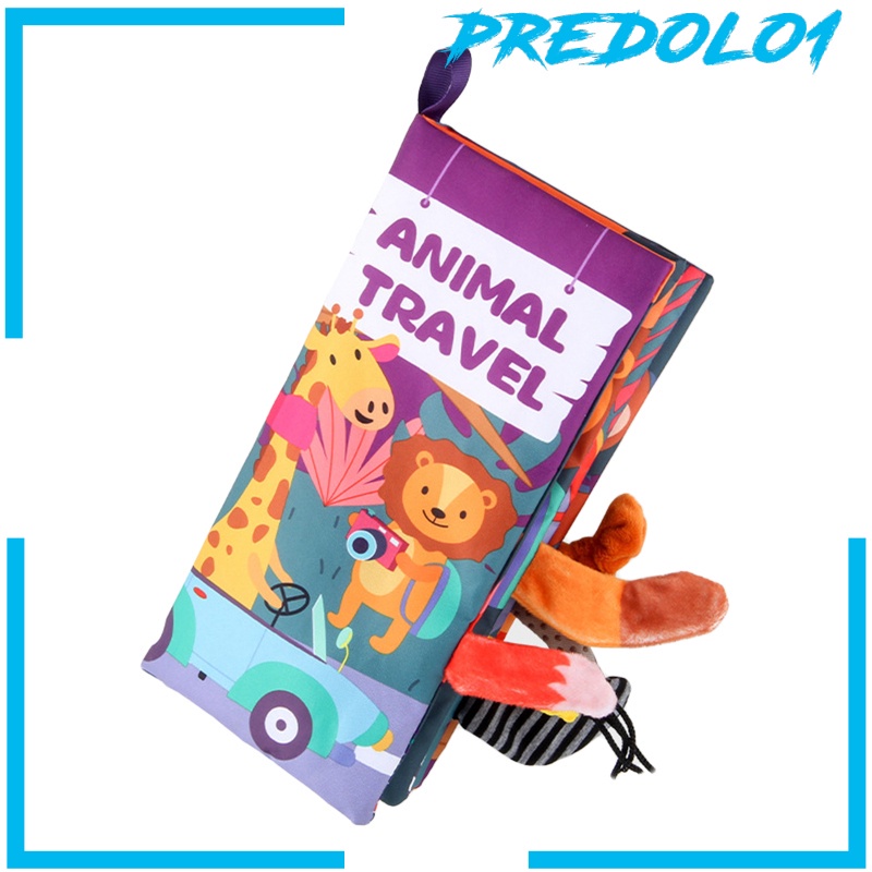 [PREDOLO1] Baby Soft Book Animal Rustling Sound Learning Teething Toy