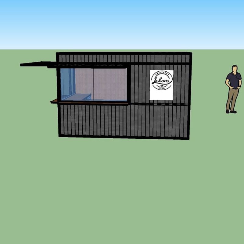 BOOTH SEMI KONTAINER KEDAI / CAFFE(CUSTOM DESIGN)