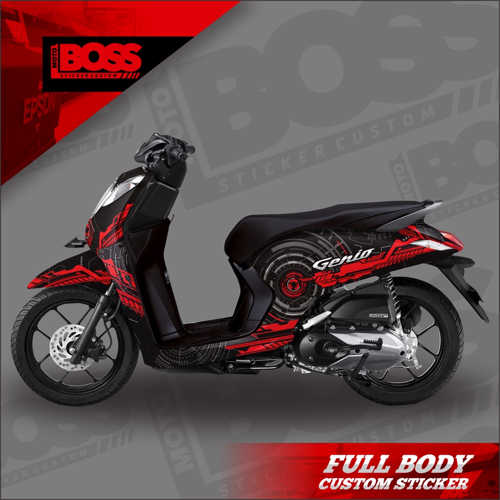 Decal Sticker Honda Genio Full Body Stiker Decal Honda Genio Striping Full Body Honda Genio Motif Te