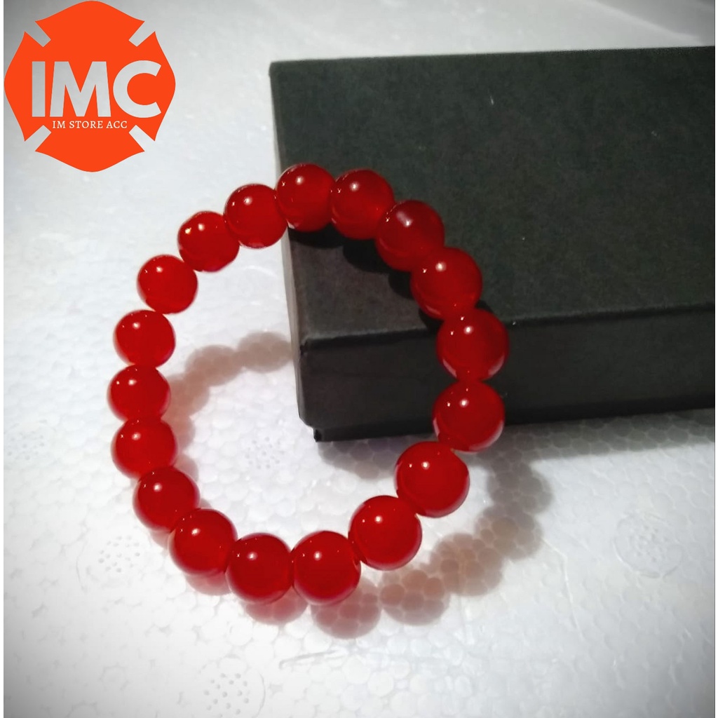 Gelang Batu Natural Black Onyx Black jade  Giok Hitam  Gelang Kesehatan