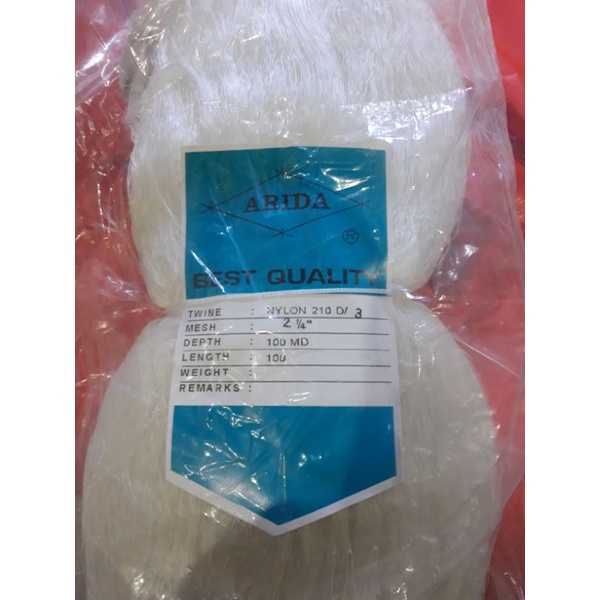 jaring nilon  2 1/4 in D3 100x100 arida putih