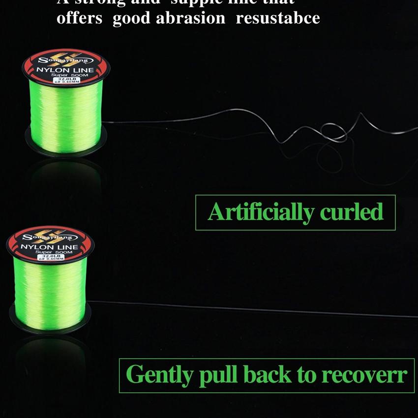 ✅Mantul ⚡ale❤ Senar Pancing Nilon 500M senar pancing kuat dan anti keriting Fishing Lines Joran Panc