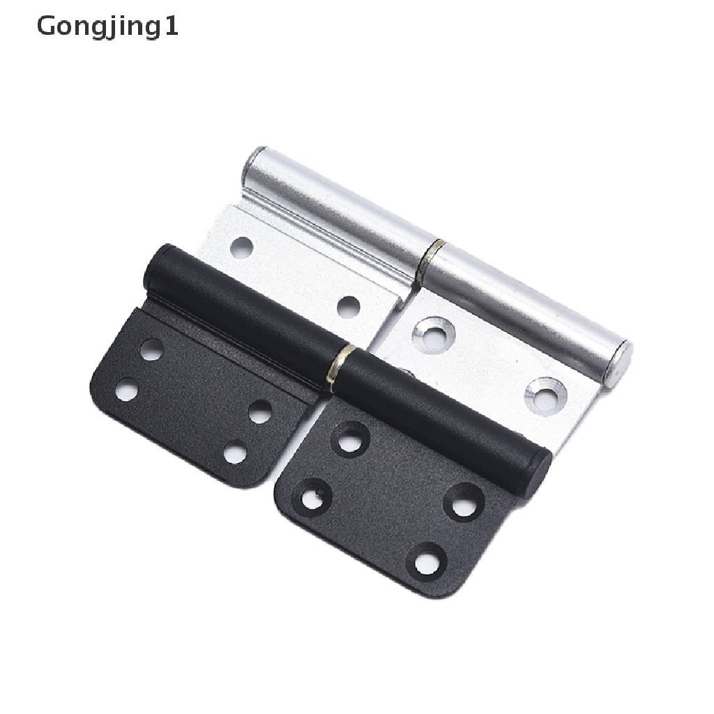 Gongjing1 X2 Engsel Pintu Bahan Aluminum Warna Hitam Ukuran 4inci Dapat Dilepas Untuk Dapur