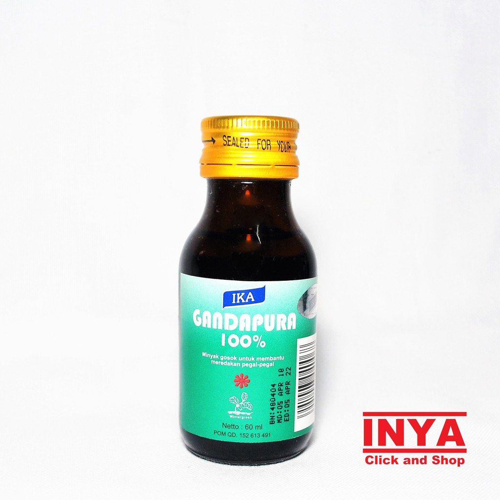 GANDAPURA IKA 60ml 100% WINTERGREEN OIL - Minyak Gosok - Liniment Oil - Pijat