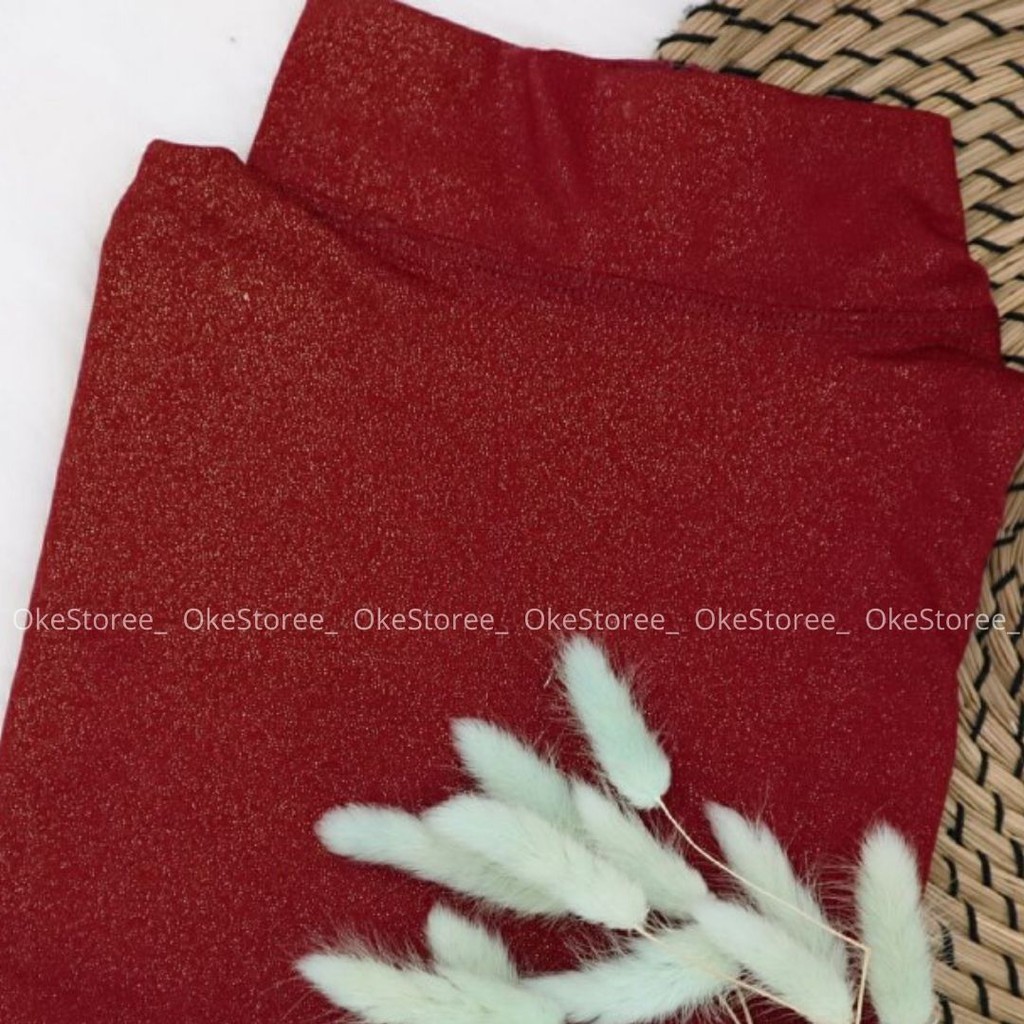 MANSET GLITTER SLETING/ MANSET GLITTER PENGANTIN / MANSET PESTA GLITTER /MANSET GLITER PENGANTIN-MERAH CABE