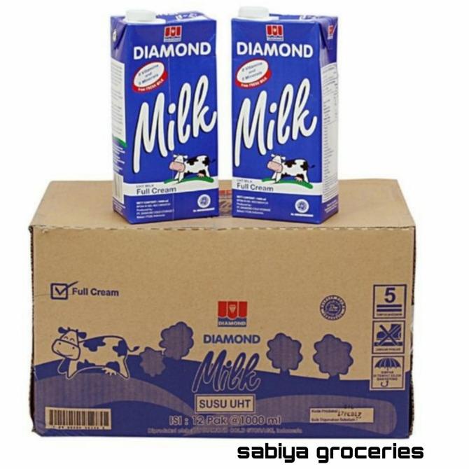 

(BISA COD) susu uht diamond full cream 1 liter | 1 karton isi 12 CUCI GUDANG Kode 696