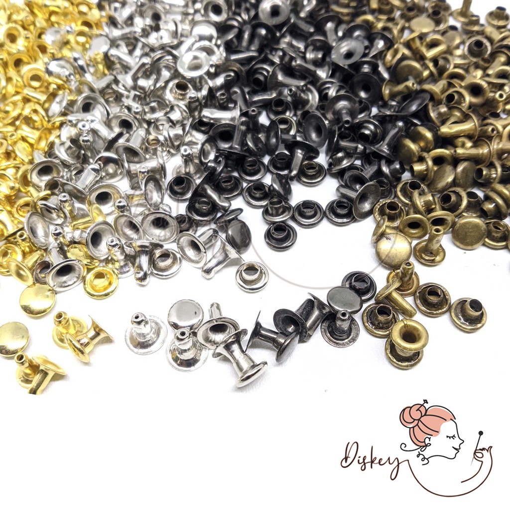 100 SET PAKU CENTANG 6 MM / PAKU KELING MODEL DATAR MURAH V-1000