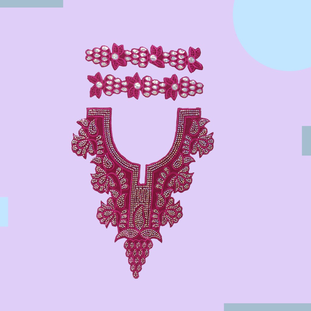 Kerah Renda Bordir Full Payet Model S12585 OA